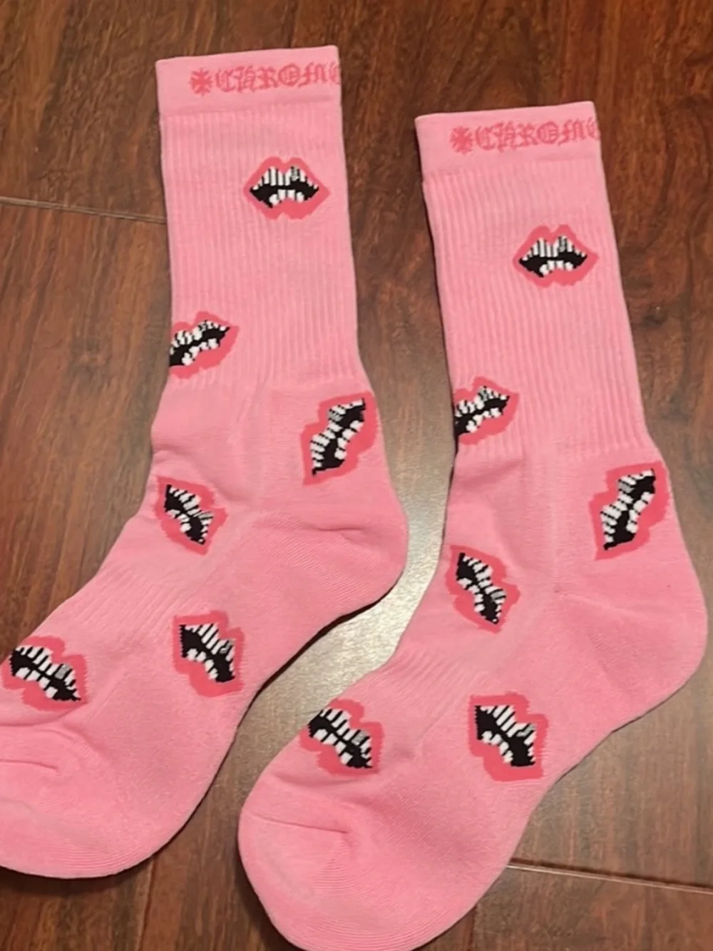 Chrome Hearts Pink Casual Socks